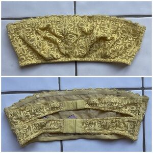 GUC Victoria's Secret Yellow Lace Bralette Boho Bandeau